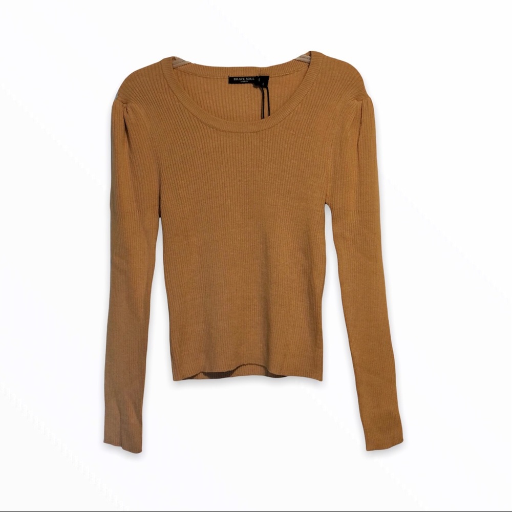 NWT - Brave Soul Knitted Ribbed Sweater Pullover